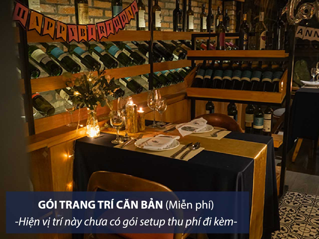 Trang trí căn bản kệ rượu PN