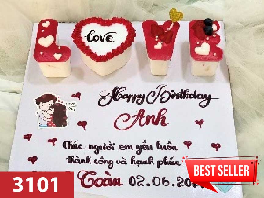 3101 - set LOVE kem sữa tươi